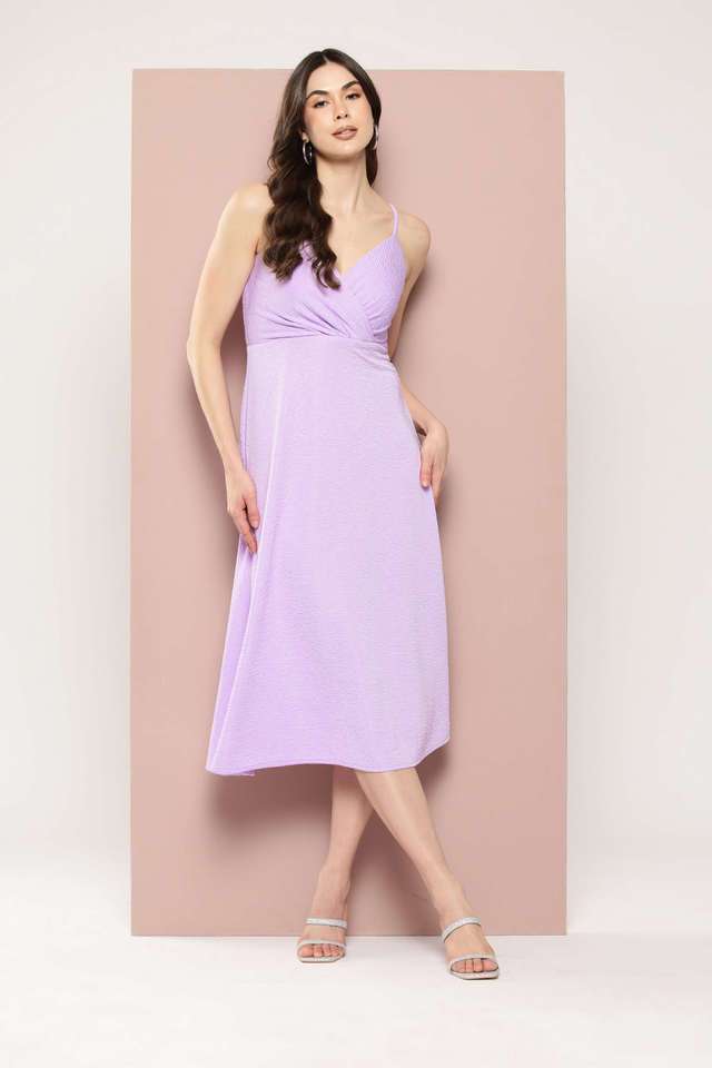 qurvii Solid V-Neck Viscose Women Dress-picture-13