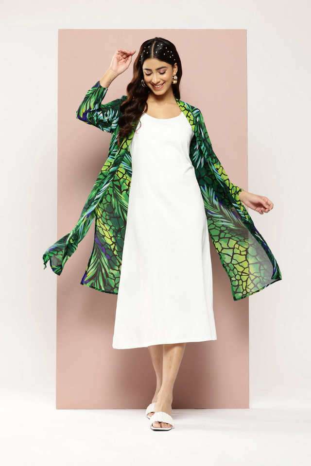 Abstract Georgette Women's Casual Wear Shrug-image-19
