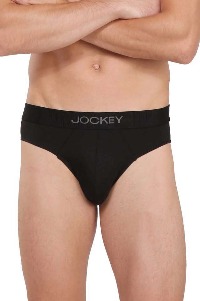 Solid-Cotton-Blend-Men-s-Briefs
