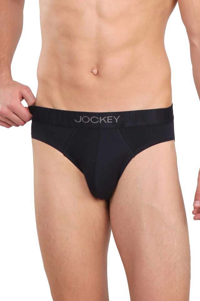Solid-Cotton-Blend-Men-s-Briefs