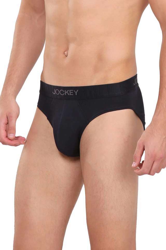 Solid-Cotton-Blend-Men-s-Briefs