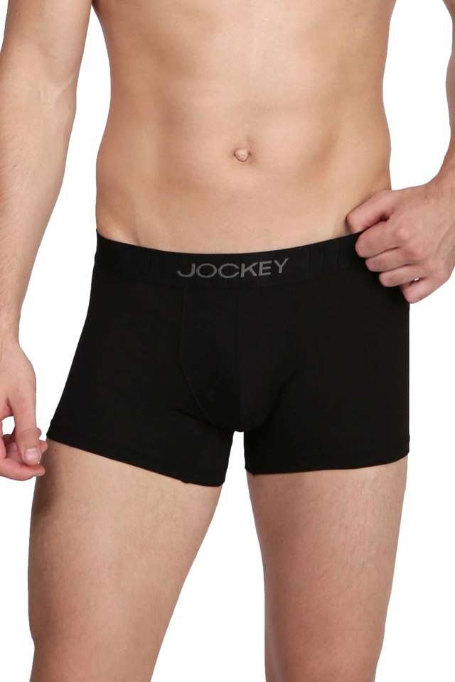 Solid-Cotton-Blend-Men-s-Trunks