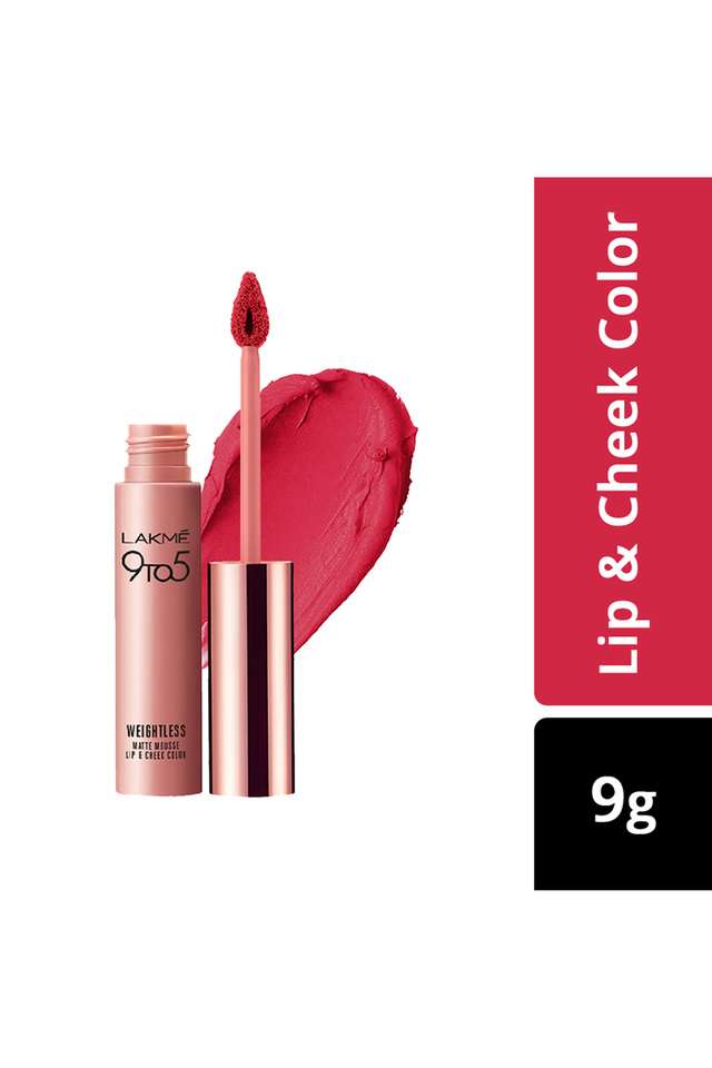 Lakme-9-to-5-Weightless-Mousse-Lip-&-Cheek-Color---Pink-Plush---9-g