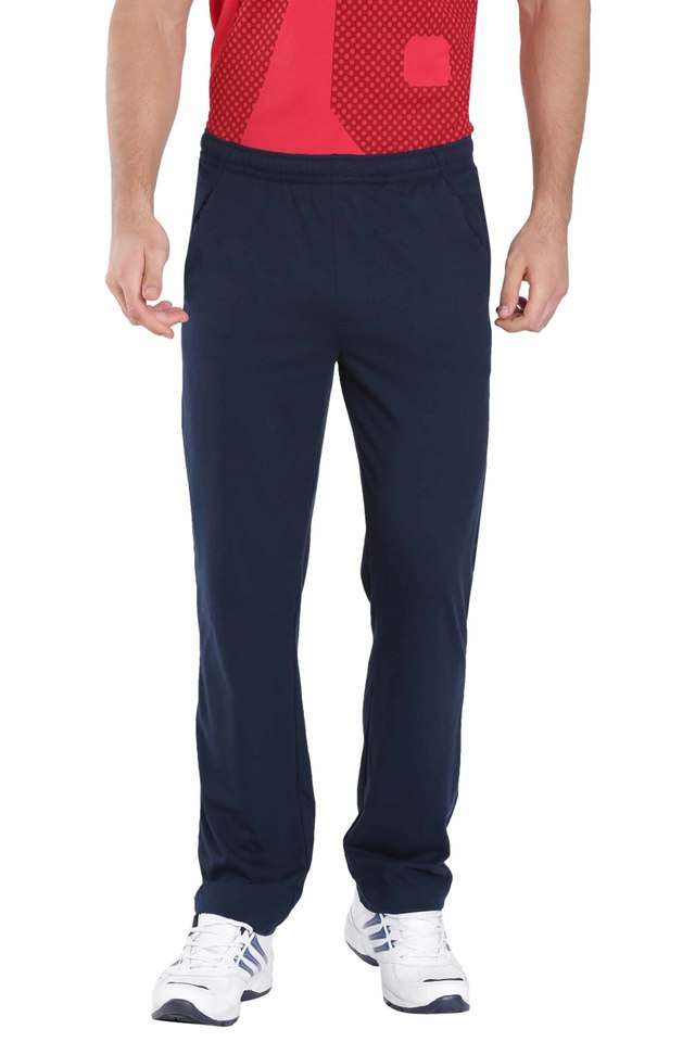 Solid-Cotton-Blend-Slim-Fit-Men-s-Track-Pants