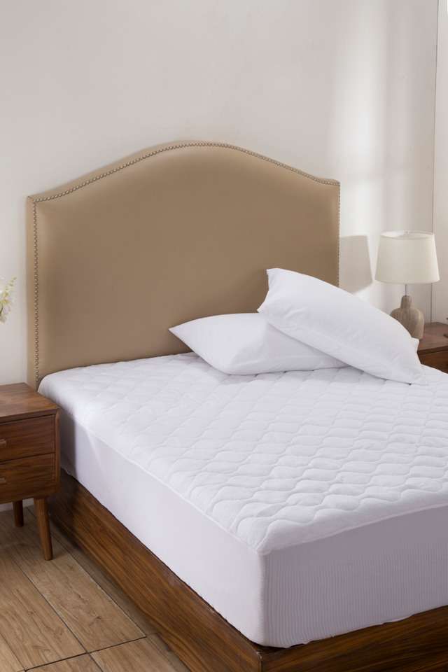 Zig-Zag-White-Cotton-Double-Mattress-Protector