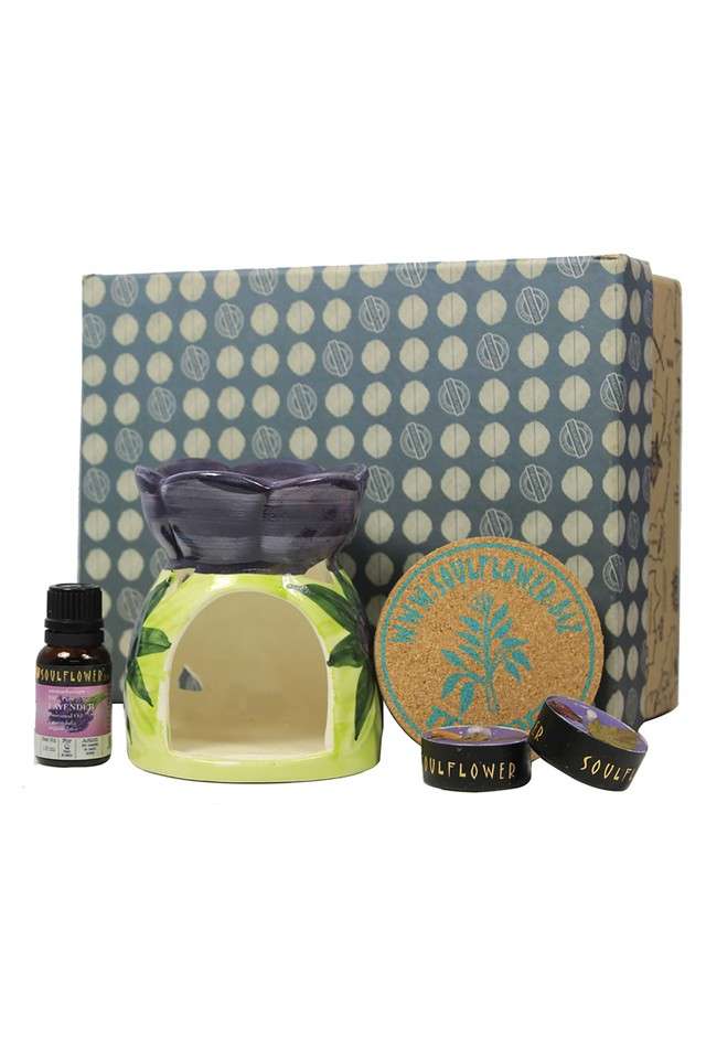 Lavender-Flower-Aromatherapy-Candle-Diffuser-Set---400-gm