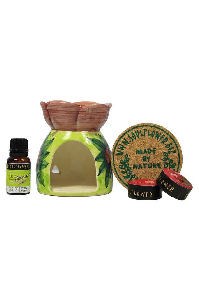 Lemongrass-Flower-Candle-Diffuser-Set---400-gm