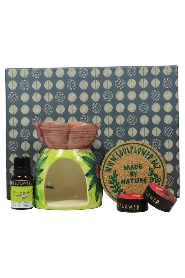 Lemongrass-Flower-Candle-Diffuser-Set---400-gm