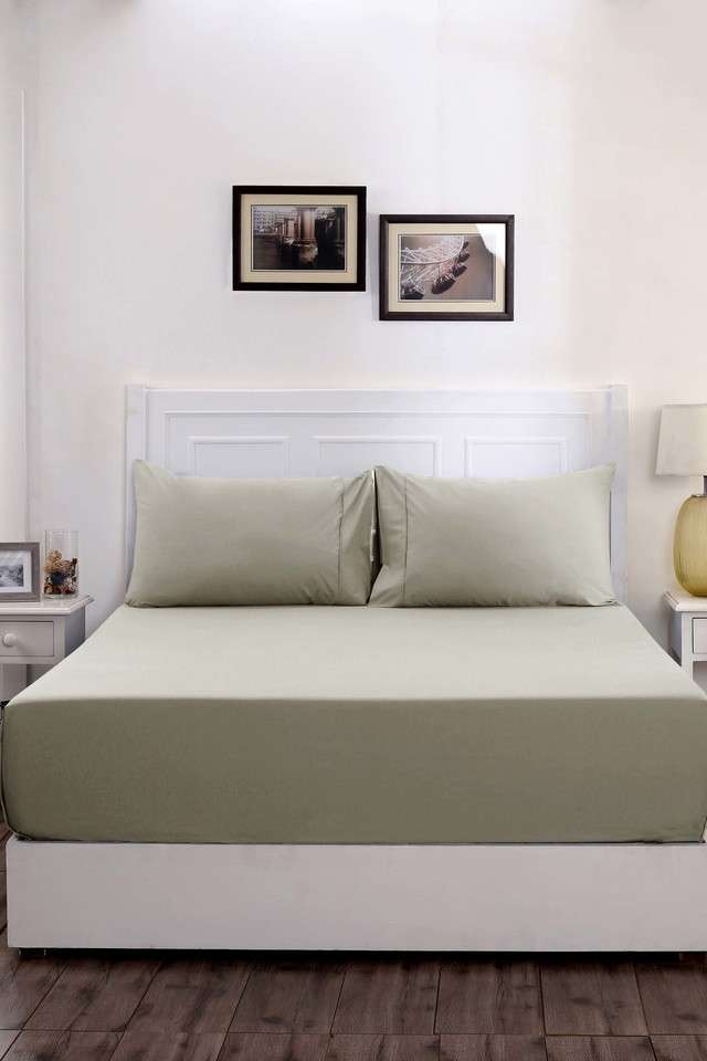 Colorart-Slumber-200-TC-Solid-Grey-Single-Bed-Sheet-With-1-Pillow-Cover