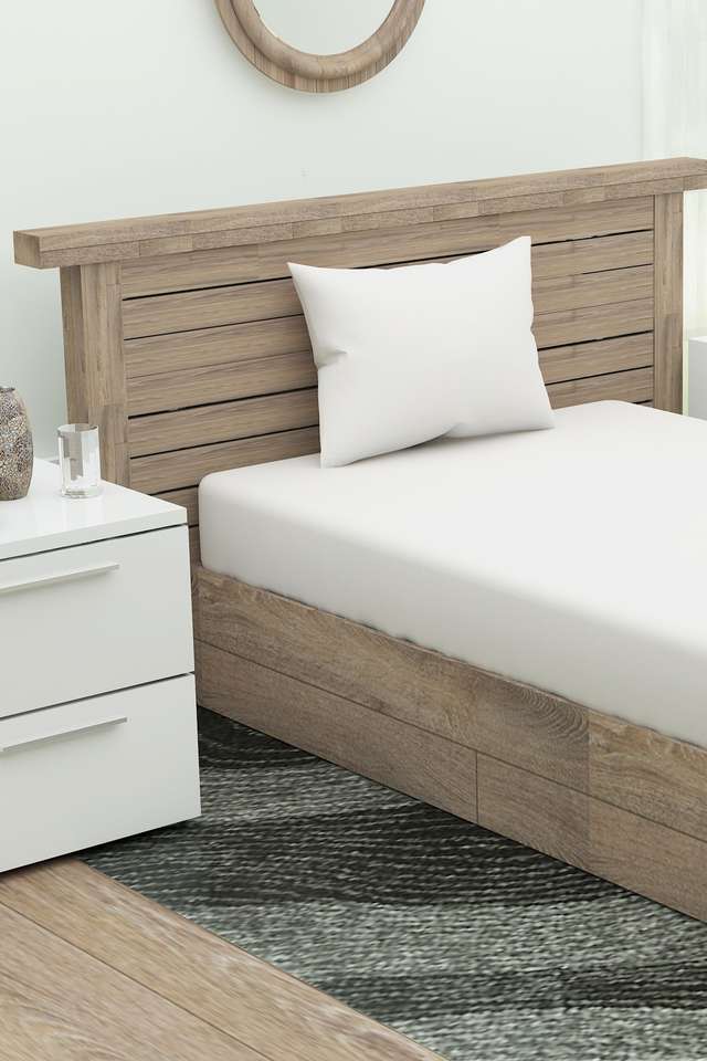 Solid-Single-Fitted-Sheet-with-1-Pillow-Cover