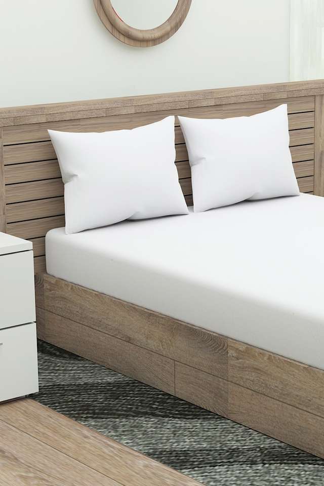 Solid-Double-Fitted-Sheet-with-2-Pillow-Cover