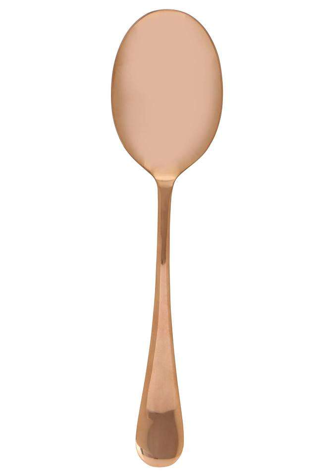 Rosella-Brass-Finish-Serving-Spoon-Set-Of-2
