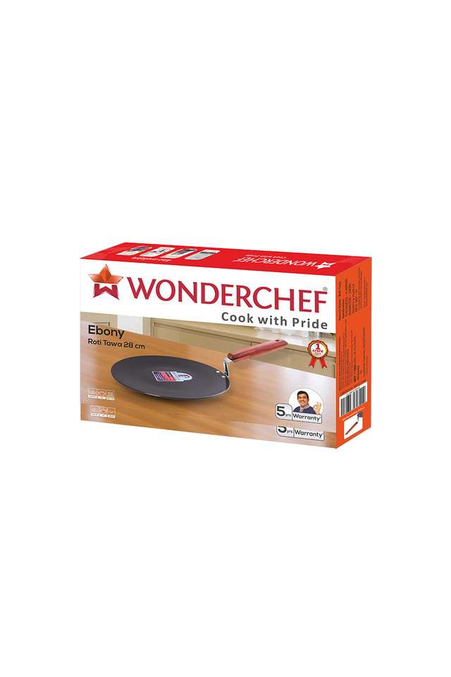 Ebony-Solid-Round-Roti-Tawa-with-Ind---28-cms -4.06-mm