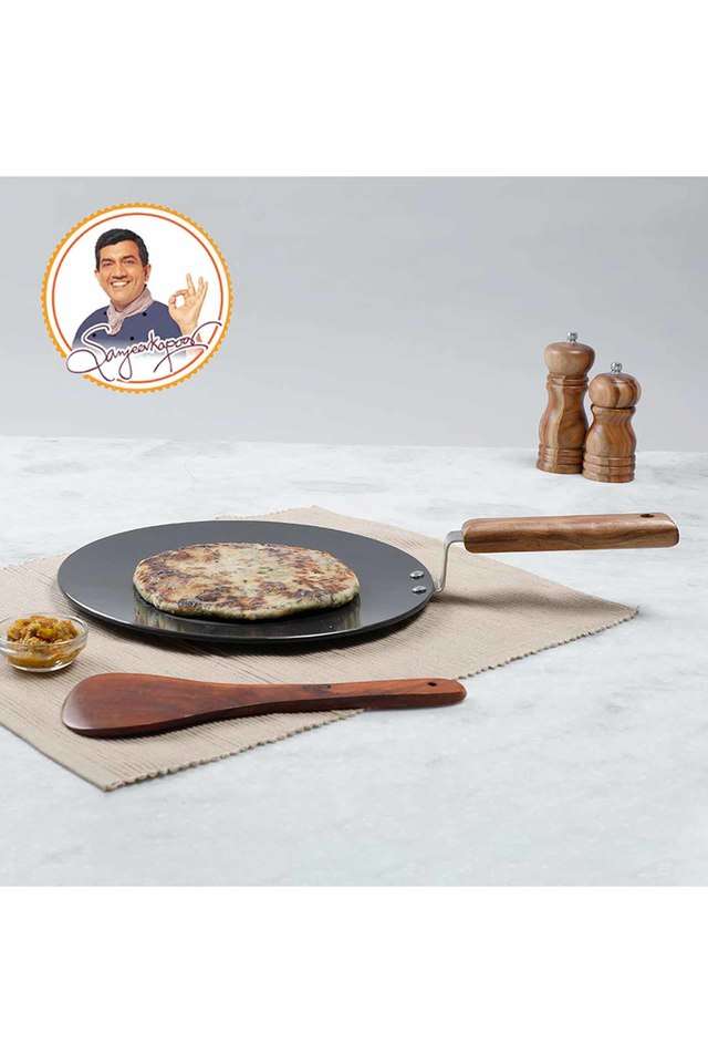 Ebony-Solid-Round-Roti-Tawa-with-Ind---28-cms -4.06-mm