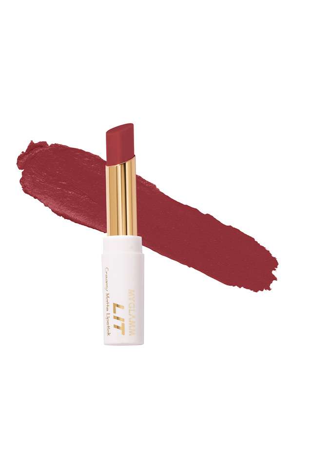 MyGlamm-LIT-Creamy-Matte-Lipstick---Manhattan -3.7-gm