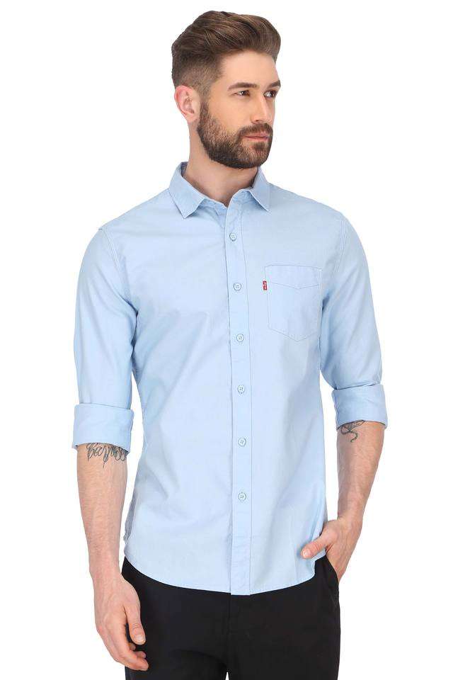 Solid-Cotton-Slim-Fit-Men-s-Casual-Wear-Shirt