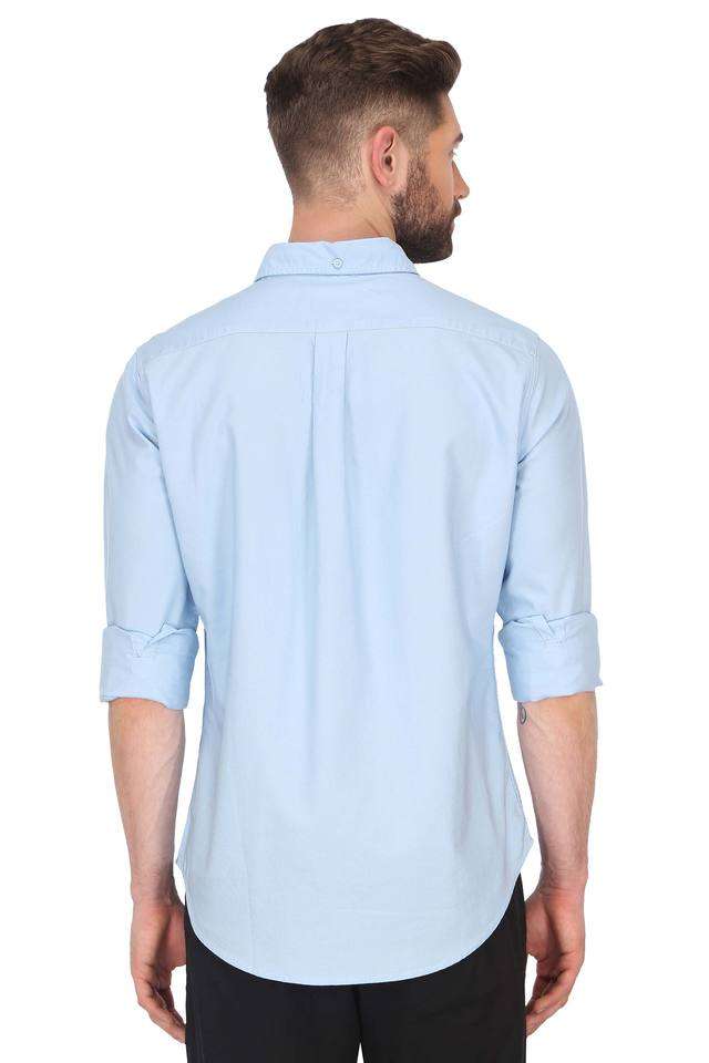 Solid-Cotton-Slim-Fit-Men-s-Casual-Wear-Shirt