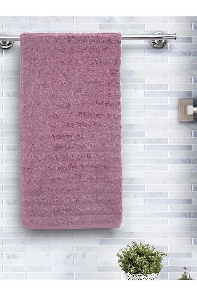 Colorart-550-GSM-Cotton-Purple-Dobby-Medium-Size-Bath-Towel