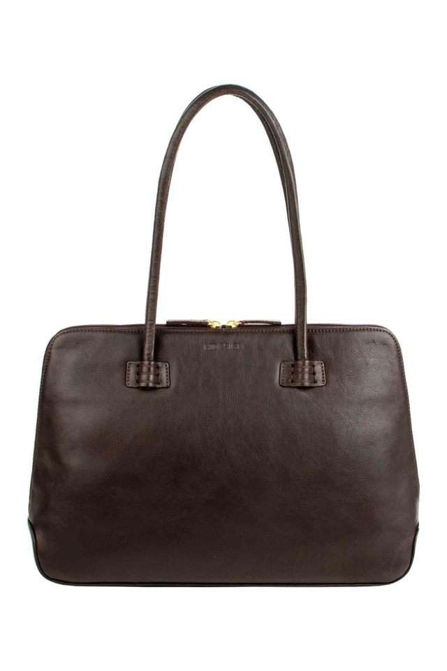 Womens-Leather-Top-Zip-Closure-Tote-Handbag