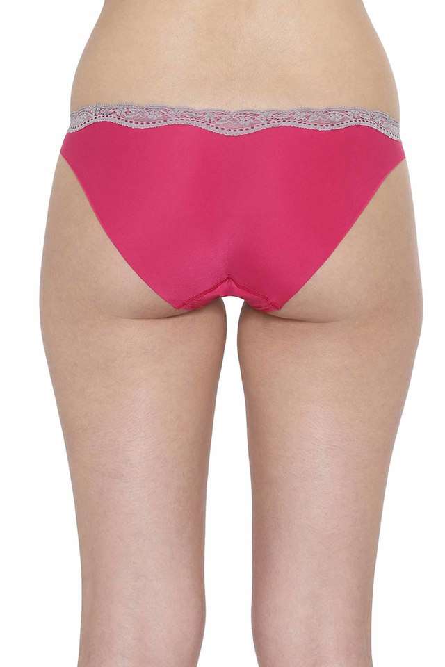 Womens-Solid-Lace-Trimming-Bikini-Briefs-Pack-of-2