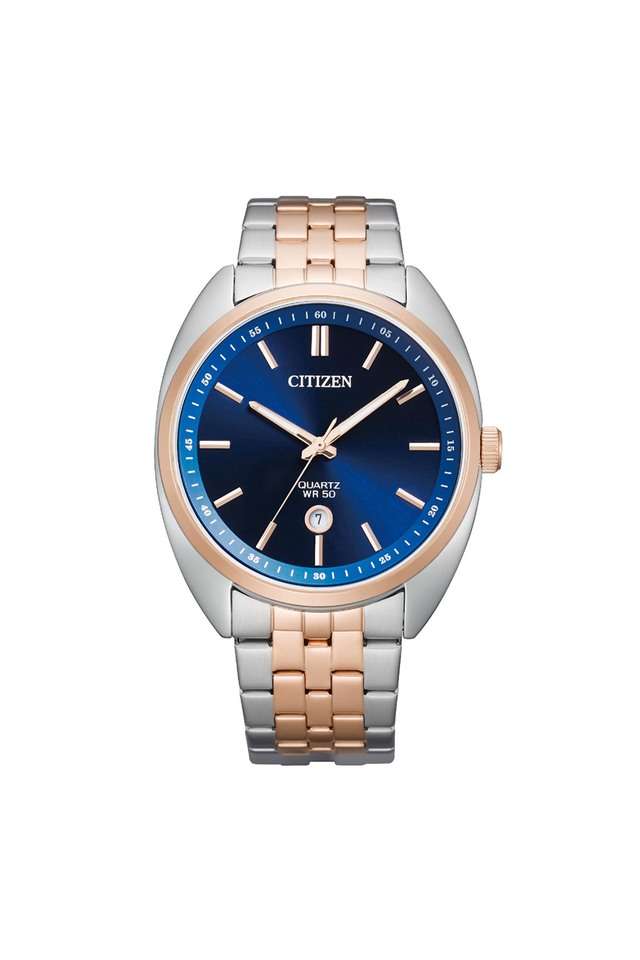 Mens-Blue-Dial-Metallic-Analogue-Watch---BI5096-53L
