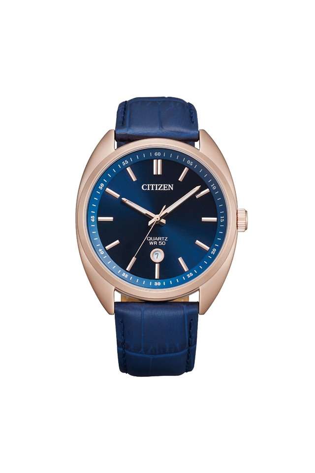 Mens-Blue-Dial-Leather-Analogue-Watch---BI5093-01L