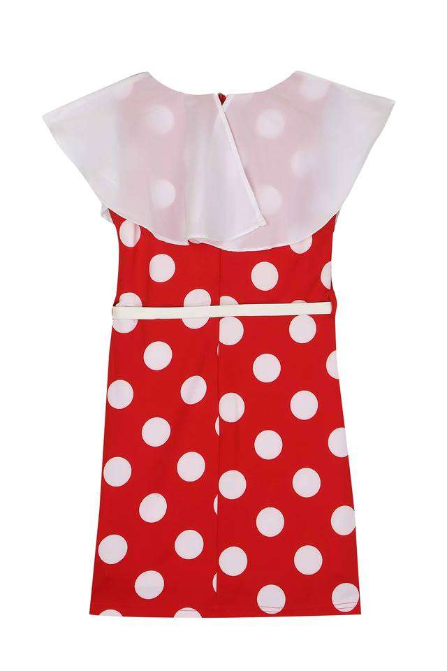 Girls-Round-Neck-Polka-Dots-Shift-Dress