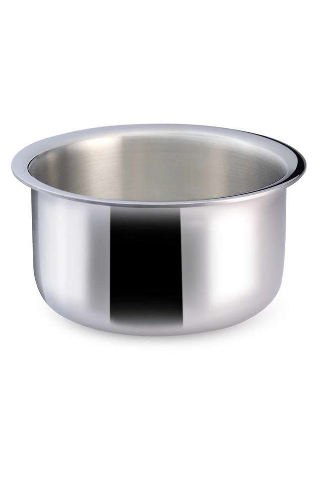 Nigella-Triply-Round-Metallic-Finish-Cooking-Pot-with-Spoon---2.1-ltrs