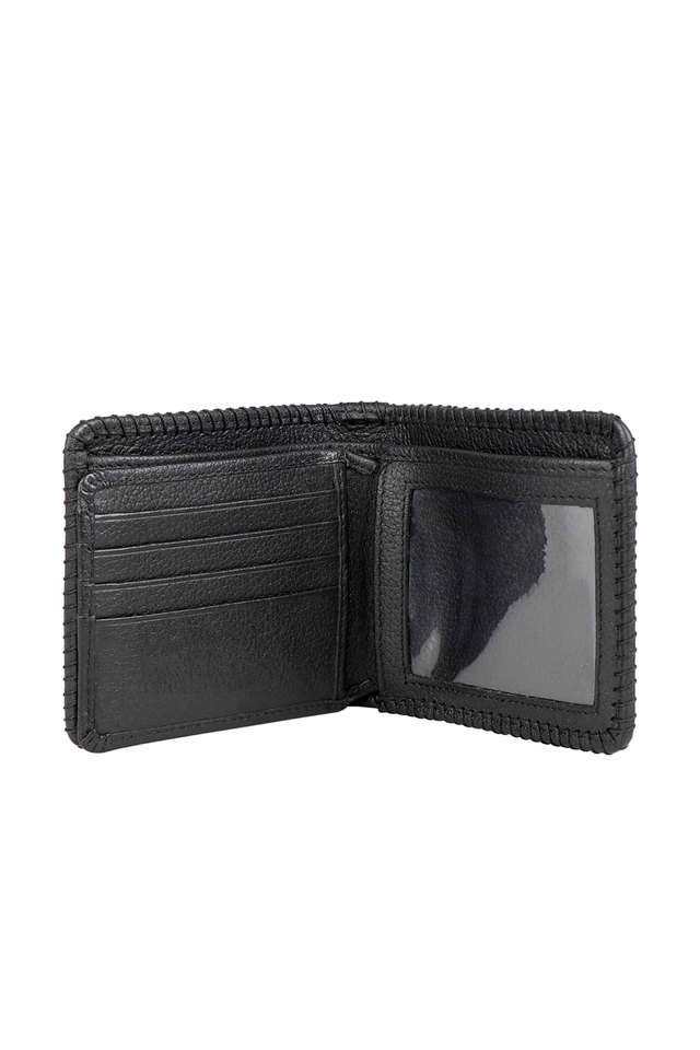 Solid-Leather-Mens-Casual-Bi-Fold-Wallet