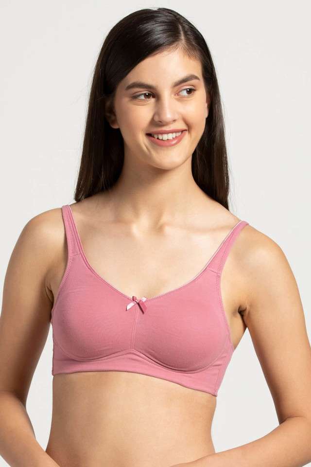 Women-s-Non-Wired-Non-Padded-Moulded-Cup-Firm-Support-Bra