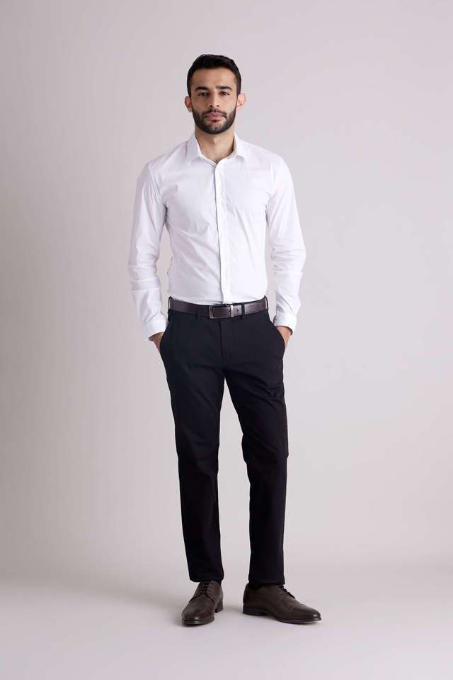 Solid-Cotton-Slim-Fit-Men-s-Casual-Trousers