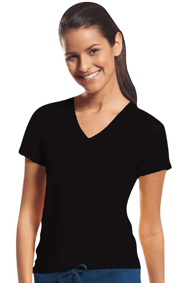 Women-Cotton-V-Neck-T-Shirt