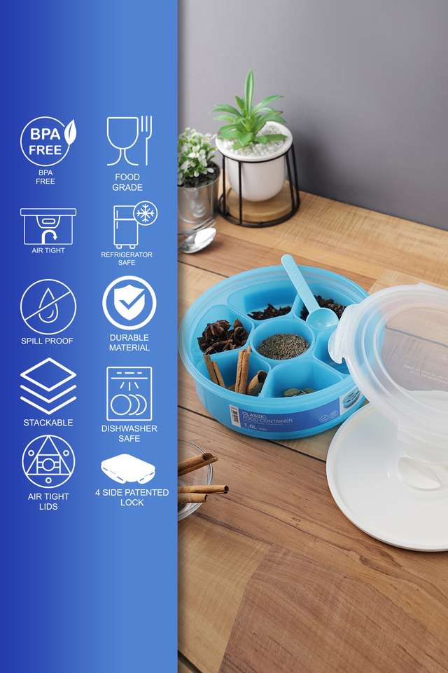 Round-7-Sections-Spice-Box-with-Airtight-Lid---1.6L