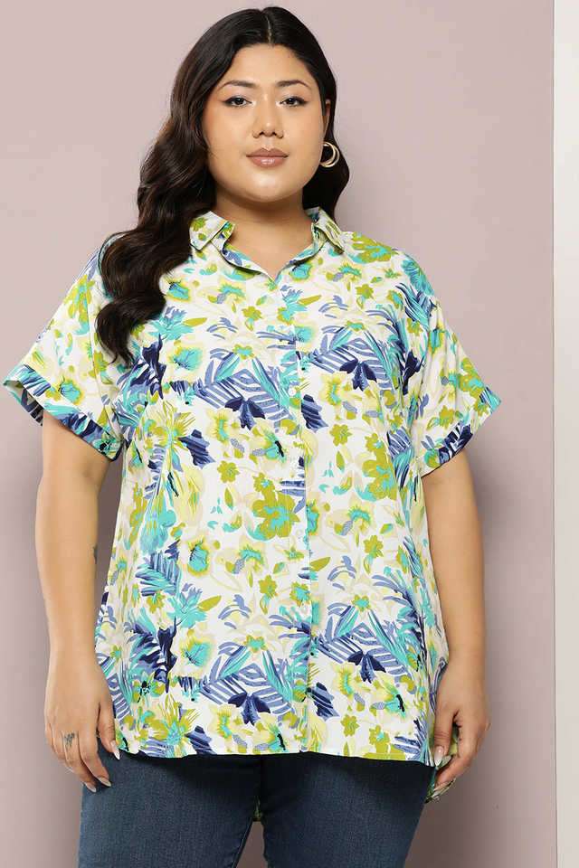 qurvii Printed Collared Crepe Women Casual Wear Shirt-picture-21
