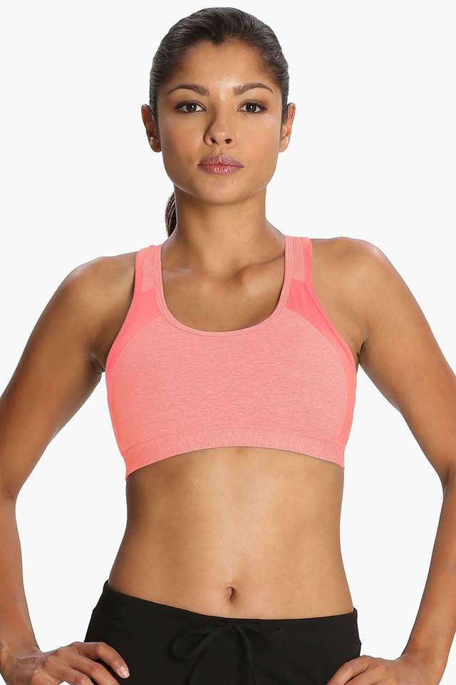 Women-s-Padded-Non-Wired-Colour-Block-Power-Back-Active-Sports-Bra