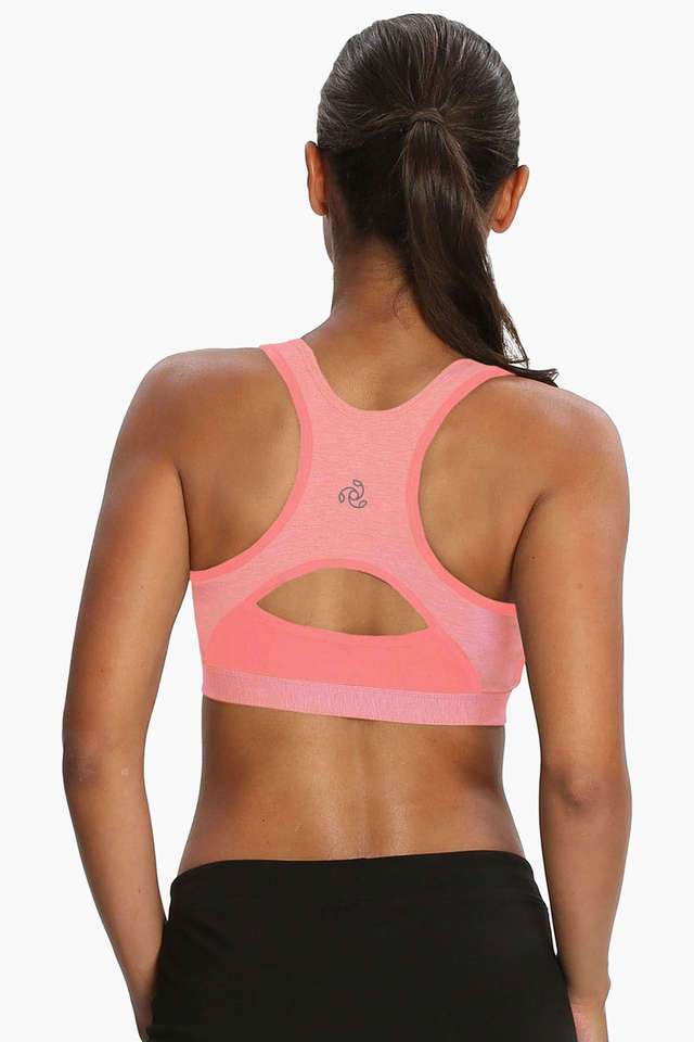 Women-s-Padded-Non-Wired-Colour-Block-Power-Back-Active-Sports-Bra