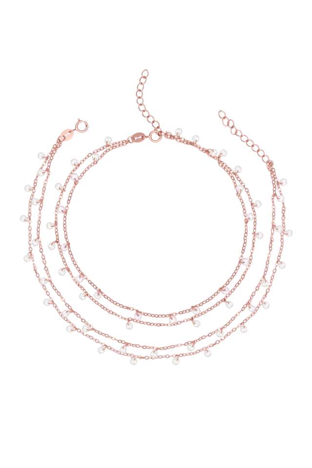 Cubic-Zirconia-Sterling-Silver-Lobster-Claw-Clasp-Western-Anklet