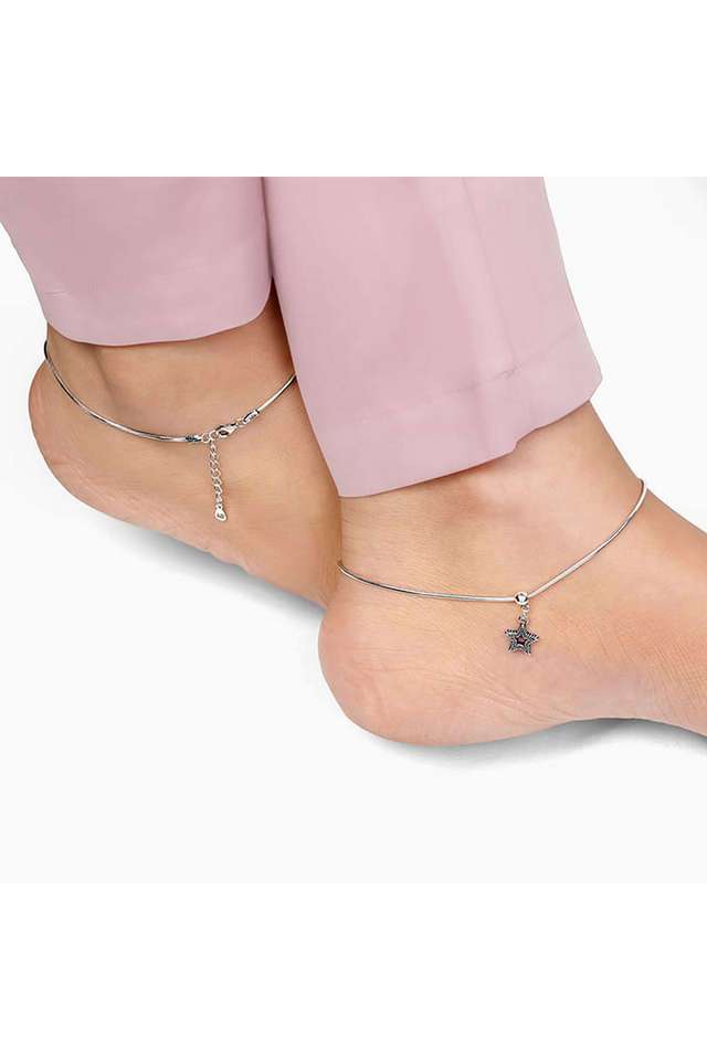 Silver-Classic-Star-Anklet
