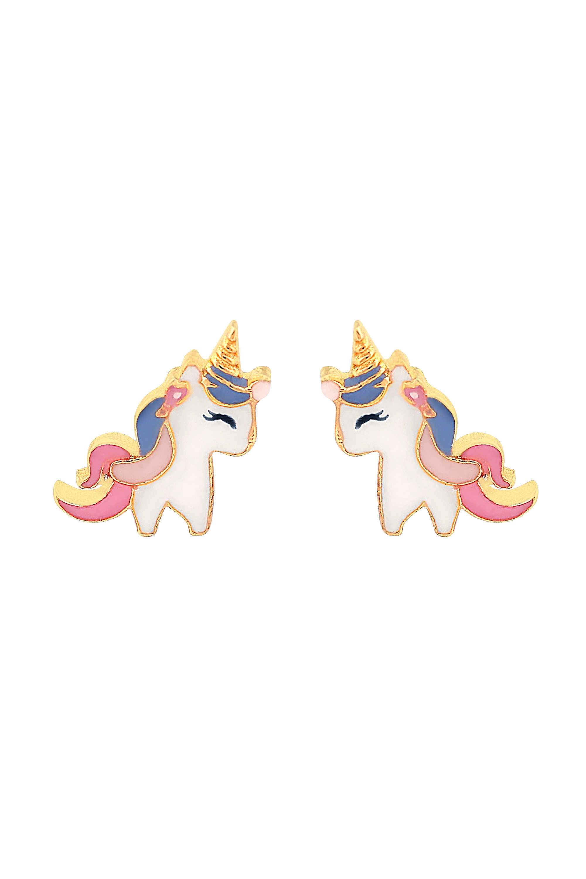 925-Silver-Gold-Plated-Hypoallergenic-Magical-unicorn-Screw-Back-Earrings