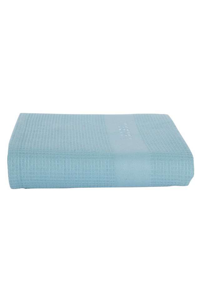 Catalina-Cotton-240GSM-Blue-Waffle-Medium-Bath-Towel
