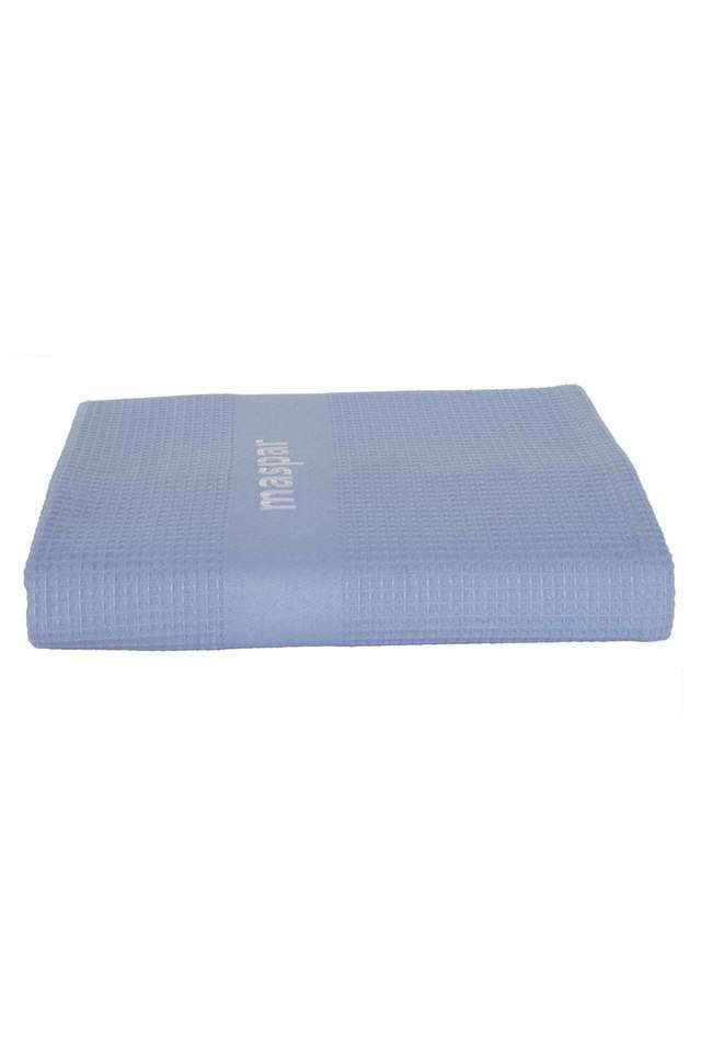 Catalina-Cotton-240GSM-Blue-Waffle-Medium-Bath-Towel
