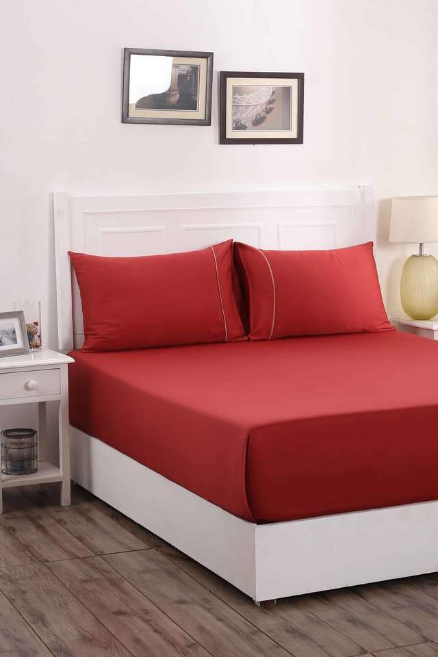 Red-Viola-300TC-Cotton-Satin-Double-Bed-Sheet-with-2-Pillow-Covers