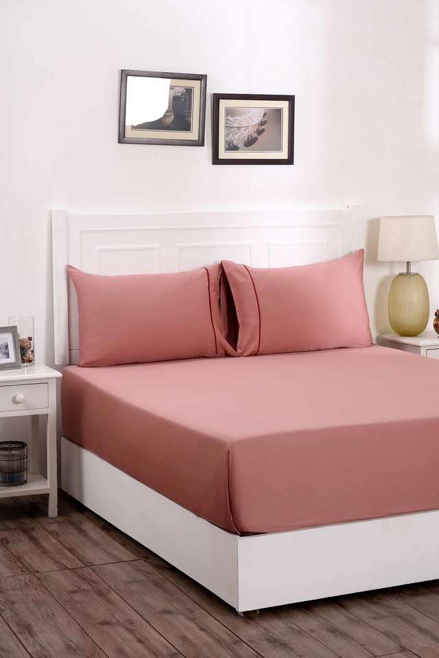 Pink-Viola-300TC-Cotton-Satin-Double-Bed-Sheet-with-2-Pillow-Covers