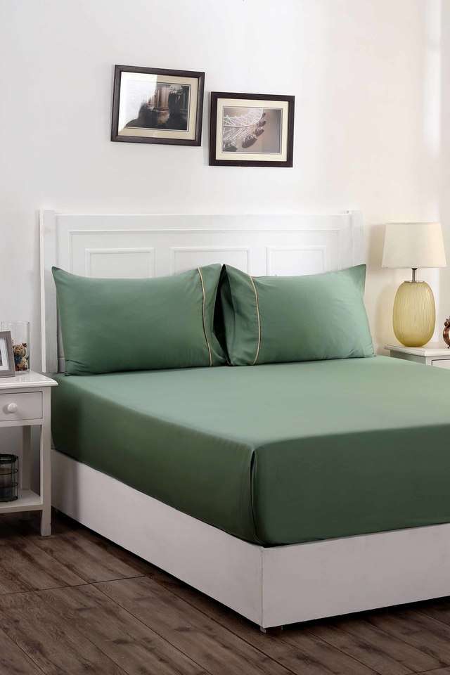 Green-Viola-300TC-Cotton-Satin-Double-Bed-Sheet-with-2-Pillow-Covers
