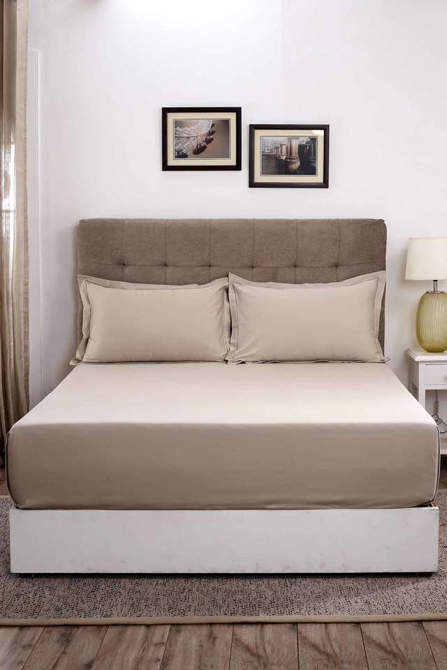 Vintage-400-TC-Cotton-Grey-Solid-King-Size-Bed-Sheet-with-2-Pillow-Covers