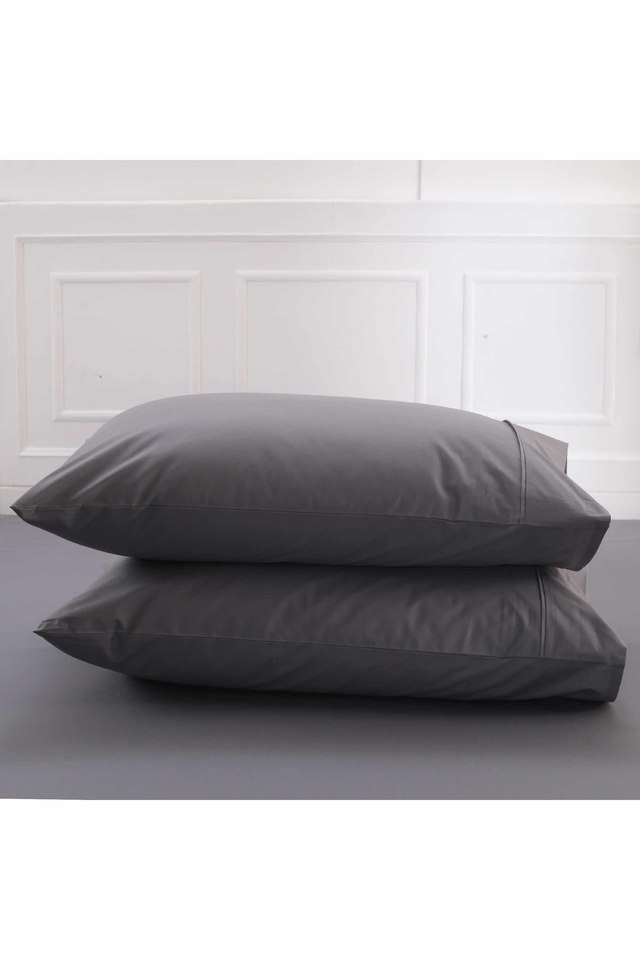 200-TC-Cotton-Grey-Set-of-2-Pillow-Covers
