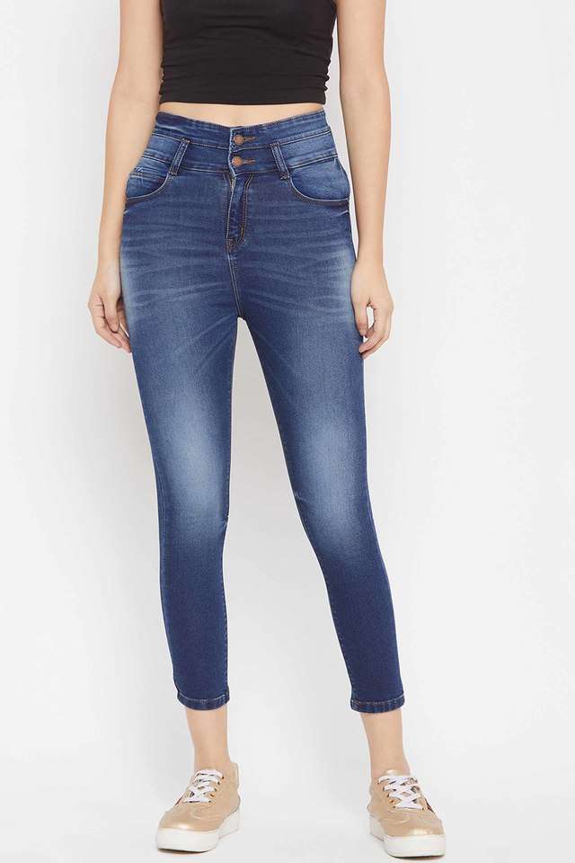 Womens Blue Solid Denim-image-12