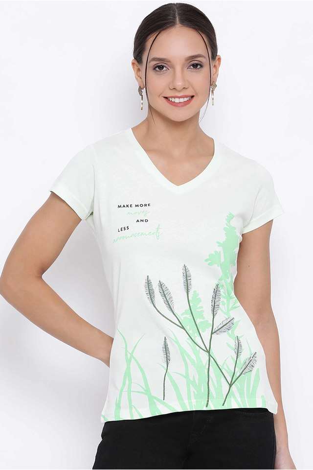 crimsoune club Printed Cotton V-Neck Women T-Shirt-picture-18