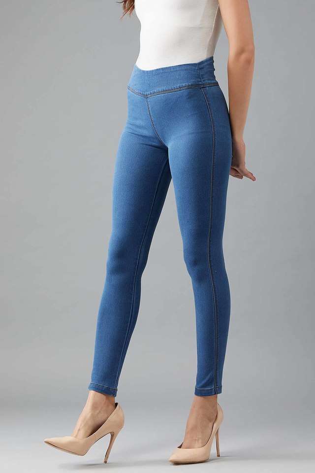 dolce crudo Women's Cute Fancy Stretch Pushup Jeggings-picture-11