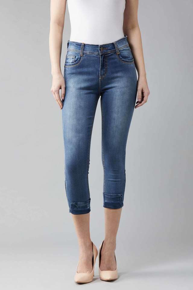 dolce crudo Women's Regular Fit Artist Zip Crop Length Skinny Fit Jeans-picture-16